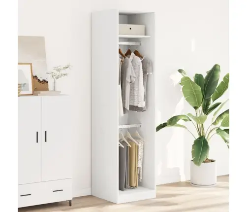 Skapis, 50X50X200 Cm, Balts, Inženierijas Koks Vidaxl