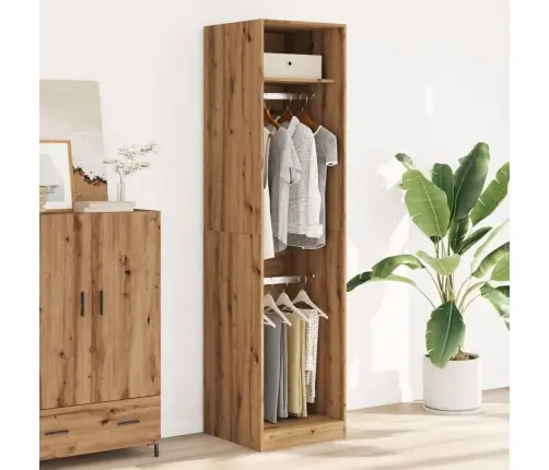 Drēbju Skapis, Koka Krāsa, 50X50X200 Cm, Inženierijas Koks Vidaxl