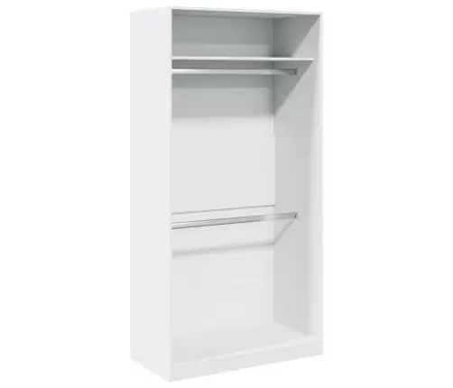 Skapis, Balts, 100X50X200 Cm, Skaidu Plāksne Vidaxl