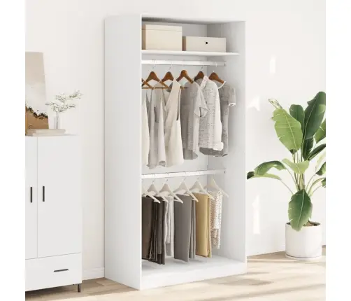 Skapis, Balts, 100X50X200 Cm, Skaidu Plāksne Vidaxl