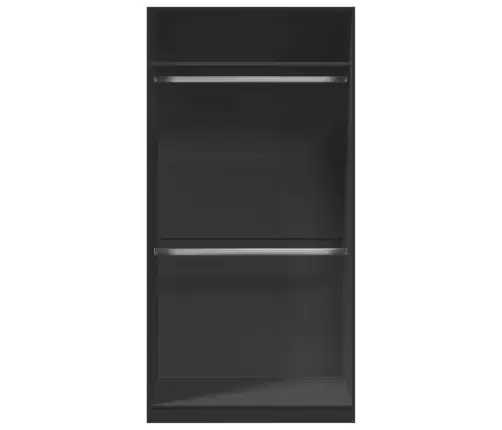 Skapis, Melns, 100X50X200 Cm, Skaidu Plāksne Vidaxl