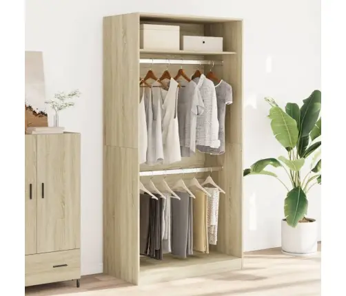 Skapis, Ozolkoka Krāsa, 100X50X200 Cm, Skaidu Plāksne Vidaxl