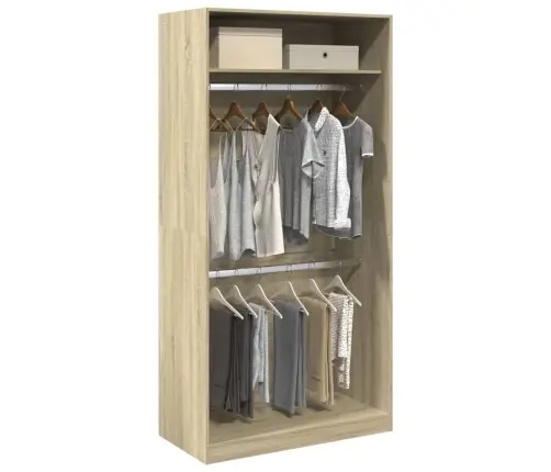 Skapis, Ozolkoka Krāsa, 100X50X200 Cm, Skaidu Plāksne Vidaxl