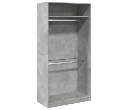 Skapis, Betona Pelēks, 100X50X200 Cm, Skaidu Plāksne Vidaxl