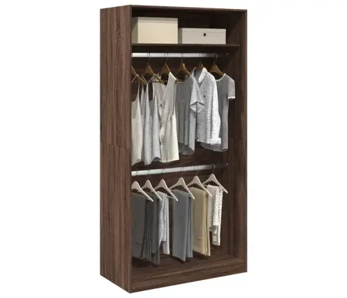 Drēbju Skapis, Ozolkoka Krāsa, 100X50X200 Cm, Inženierijas Koks Vidaxl