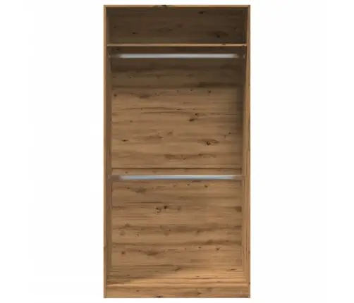 Drēbju Skapis, Koka Krāsa, 100X50X200 Cm, Inženierijas Koks Vidaxl