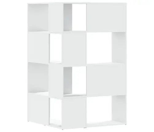 Kampinė Spinta, 4 Aukštų, Baltos, 85X85X140cm Mediena