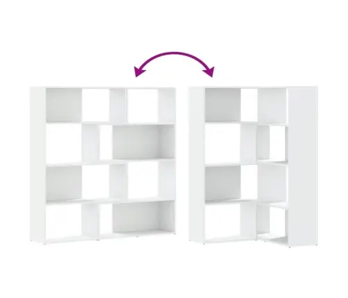 Kampinė Spinta, 4 Aukštų, Baltos, 85X85X140cm Mediena