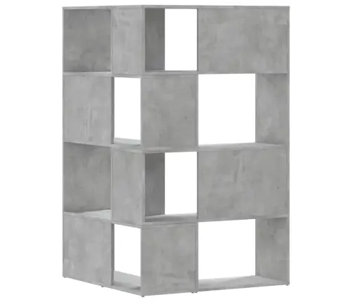 4-Līmeņu Grāmatu Plaukts, Pelēks,85X85X140Cm, Inženierijas Koks Vidaxl