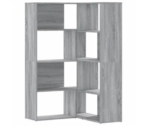 4-Līmeņu Grāmatu Plaukts, Pelēks,85X85X140Cm, Inženierijas Koks Vidaxl