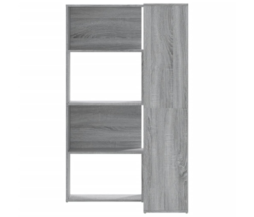 4-Līmeņu Grāmatu Plaukts, Pelēks,85X85X140Cm, Inženierijas Koks Vidaxl