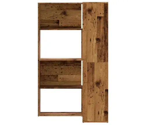 Kampinė Spinta, 4 Aukštų, Medienos, 85X85X140cm Mediena