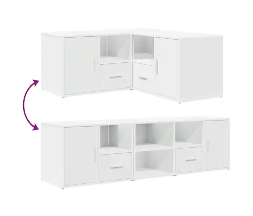 Kampinė Spintelė, Baltos Spalvos, 160X40X45cm Mdp