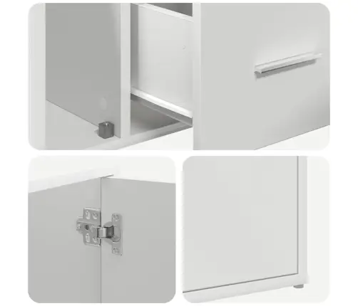 Kampinė Spintelė, Baltos Spalvos, 160X40X45cm Mdp