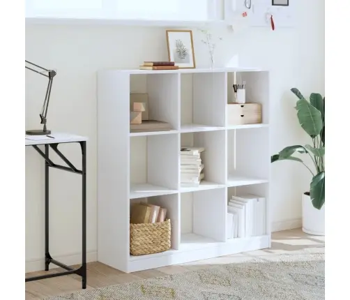 Grāmatu Plaukts, Balts, 102X32X108 Cm, Inženierijas Koks Vidaxl