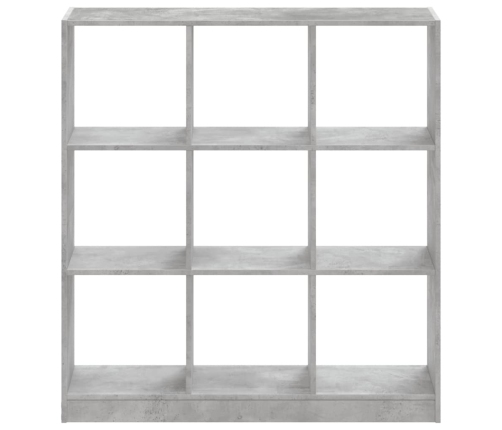 Grāmatplaukts, Betona Pelēks, 102X32X108 Cm, Inženierijas Koks Vidaxl