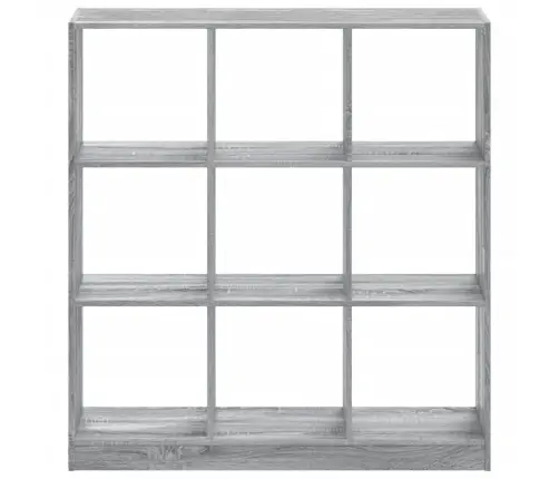 Grāmatplaukts, Pelēka Koka, 102X32X108 Cm, Inženierijas Koks Vidaxl