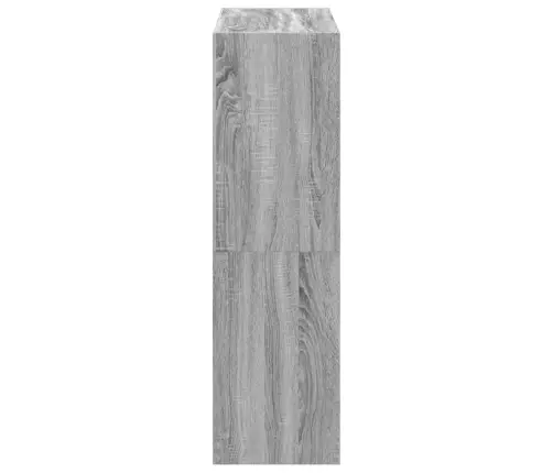 Grāmatplaukts, Pelēka Koka, 102X32X108 Cm, Inženierijas Koks Vidaxl