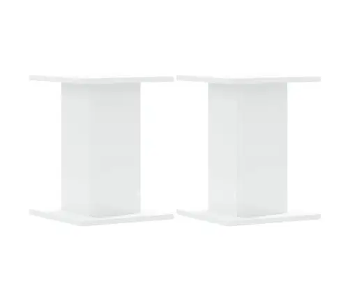 Stovai Augalams, 2Vnt., Balti, 30X30X40cm Apdirbta Mediena