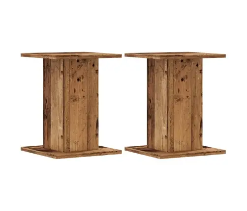 Augu Statīvi, 2 Gab., Veca Koka Krāsā, 30X30X40 Cm, Koks Vidaxl