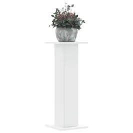 Stovai Augalams, 2Vnt., Balti, 30X30X80cm Apdirbta Mediena