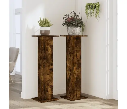 Stovai Augalams, 2Vnt., Dūminiai, 30X30X95cm Apdirbta Mediena