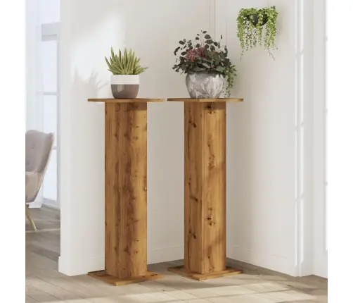 Augu Statīvi, 2 Gab., Koka Krāsa, 30X30X95 Cm, Koks Vidaxl