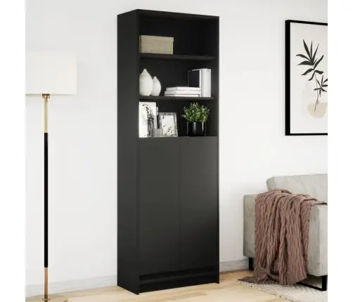 Komoda Su Led, Juodos Spalvos, 69X32,5X200cm Apdirbta Mediena