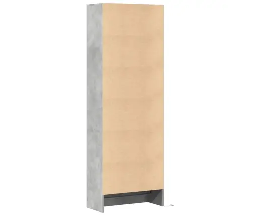 Augstais Skapītis Ar Led, Betona Pelēks, 69X32,5X200 Cm Vidaxl