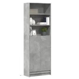 Augstais Skapītis Ar Led, Betona Pelēks, 69X32,5X200 Cm Vidaxl