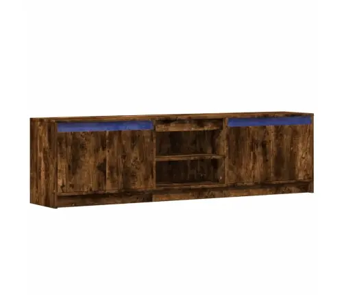 Tv Skapītis Ar Led, Koka Krāsa, 180X34X50 Cm, Inženierijas Koks Vidaxl