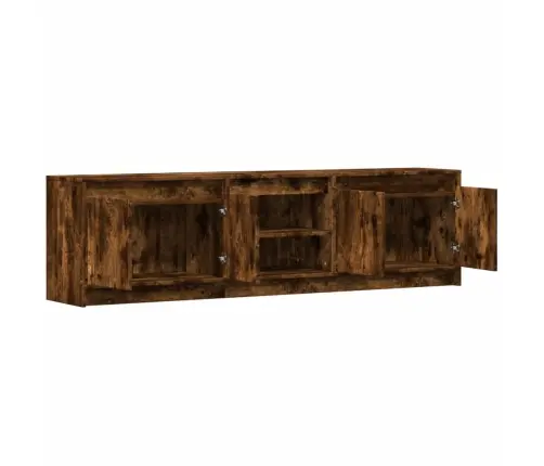 Tv Skapītis Ar Led, Koka Krāsa, 180X34X50 Cm, Inženierijas Koks Vidaxl