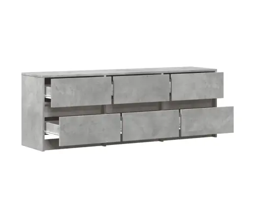 Tv Skapītis Ar Led, Pelēks, 140X34X50 Cm, Inženierijas Koks Vidaxl