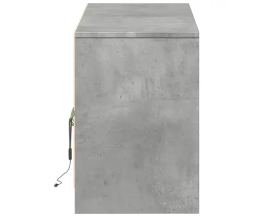 Tv Skapītis Ar Led, Pelēks, 140X34X50 Cm, Inženierijas Koks Vidaxl