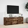 Tv Skapītis Ar Led, Koka Krāsa, 140X34X50 Cm, Inženierijas Koks Vidaxl