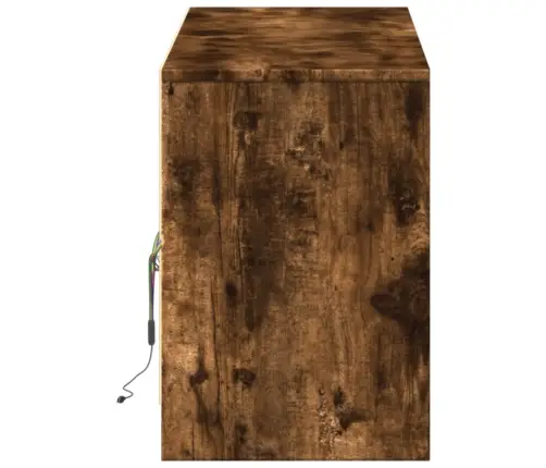 Tv Skapītis Ar Led, Koka Krāsa, 140X34X50 Cm, Inženierijas Koks Vidaxl