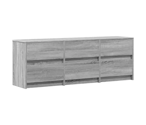 Tv Skapītis Ar Led, Pelēks, 140X34X50 Cm, Inženierijas Koks Vidaxl