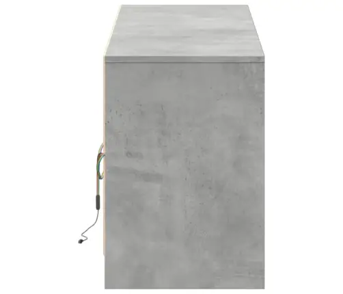 Tv Skapītis Ar Led, Pelēks, 180X34X50 Cm, Inženierijas Koks Vidaxl