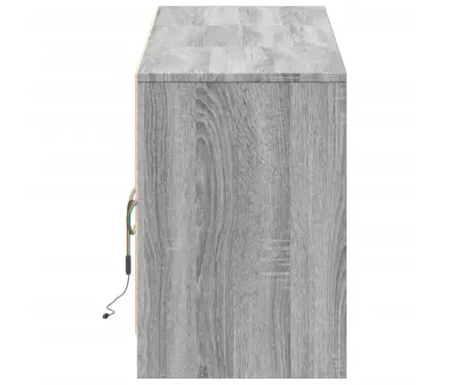 Televizoriaus Spintelė Su Led, Pilka, 180X34X50cm Mediena