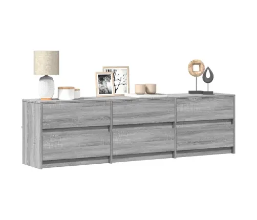 Televizoriaus Spintelė Su Led, Pilka, 180X34X50cm Mediena