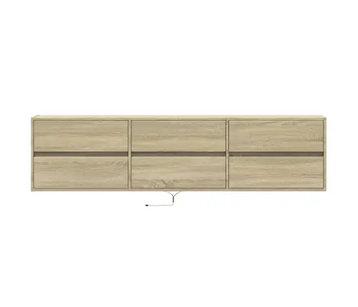 Tv Sienas Skapītis Ar Led, Ozolkoka, 180X31X45 Cm Vidaxl