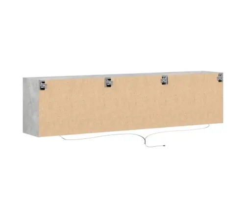Tv Sienas Plaukts Ar Led, Betona Pelēks, 180X31X45 Cm Vidaxl