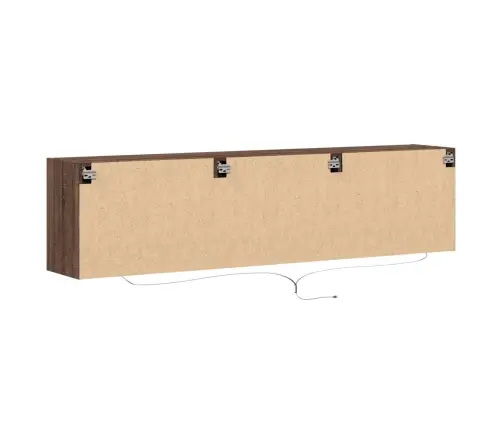 Sieninė Tv Spintelė Su Led Lemputėmis, Ruda Ąžuolo, 180X31X45Cm