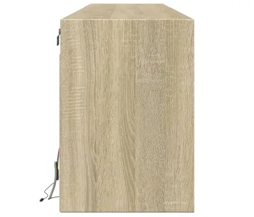 Sieninė Tv Spintelė Su Led Lemputėmis, Ąžuolo, 180X31X45Cm