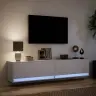Tv Sienas Plaukts Ar Led, Balts, 180X31X38 Cm Vidaxl