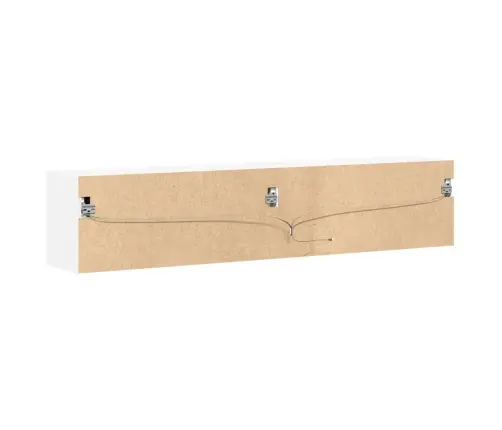 Tv Sienas Plaukts Ar Led, Balts, 180X31X38 Cm Vidaxl