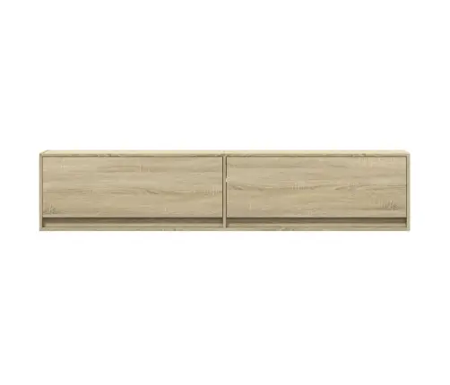 Sieninė Tv Spintelė Su Led Lemputėmis, Ąžuolo, 180X31X38Cm