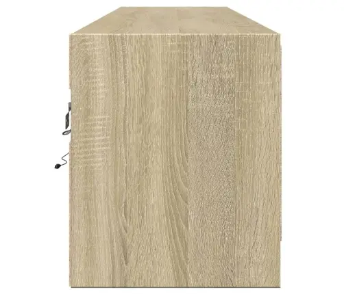Sieninė Tv Spintelė Su Led Lemputėmis, Ąžuolo, 180X31X38Cm