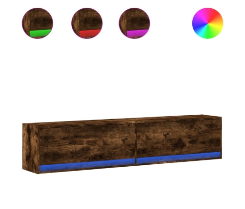 Tv Sienas Skapītis Ar Led, Ozolkoka, 180X31X38 Cm Vidaxl