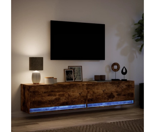 Tv Sienas Skapītis Ar Led, Ozolkoka, 180X31X38 Cm Vidaxl